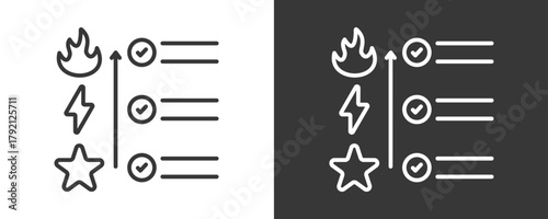 Prioritization Icon Set Vector Collection Isolated In Black And White