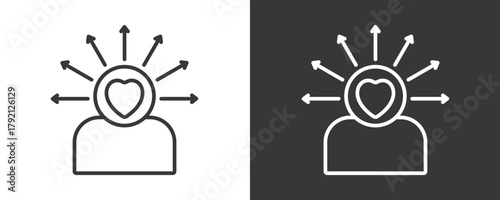 Self Awareness Icon Set Vector Collection Isolated In Black And White