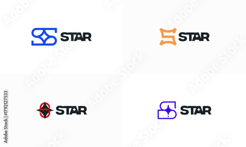 Free Download Set of S initial Star shape logo designs concept vector - GFXLoad