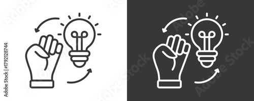 Empowerment Icon Set Vector Collection Isolated In Black And White