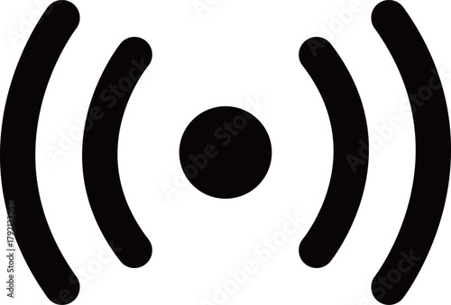 電波マークのフラットアイコン