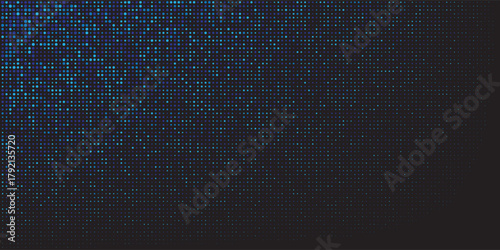 Modern blue pixel dot pattern with glowing gradient for digital designs.