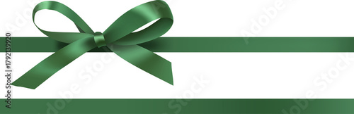 green ribbon bow