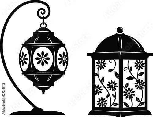 Elegant lanterns with floral detail illuminating peaceful nights ahead