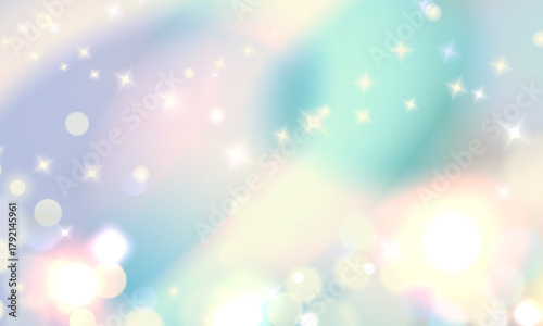 くすんだレトロな色合いの背景にランダムに光が散っているイラスト