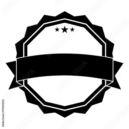 Geometric Dodecagon Frame Adorned with Colorful Ribbon Design.