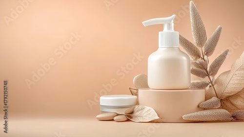 Elegant Minimalist Product Display for Ecommerce with Natural Elements and Soft Colors