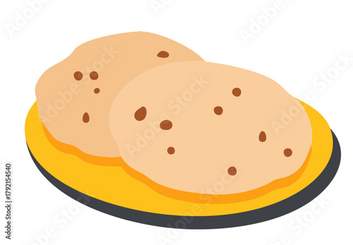 Indian Roti on Plate
