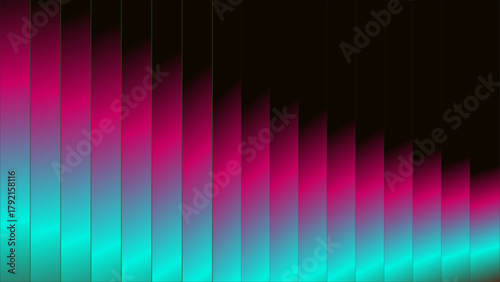 "Gradient Soundwave Bars in Cyan to Magenta on Black Background – Abstract Tech Vibes"