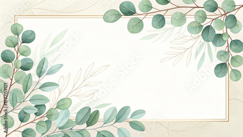 A winter watercolor frame with pinecones Vector background 
