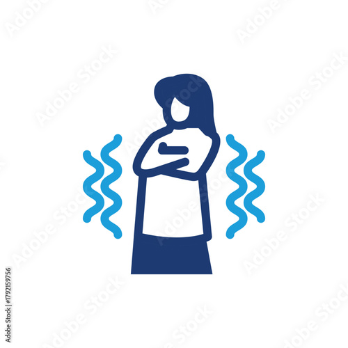 uncomfortable colored icon vector design good for web or mobile app