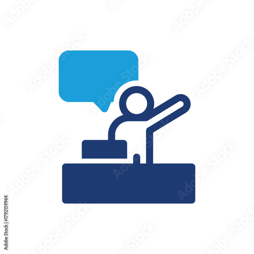 Shopkeeper colored icon vector design good for web or mobile app