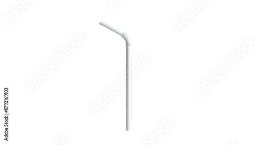 Isolated white plastic drinking aid, angled at the top, against a black background