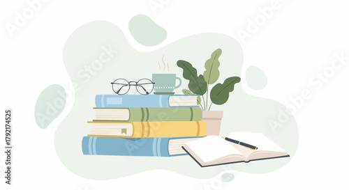 Book with abstract background