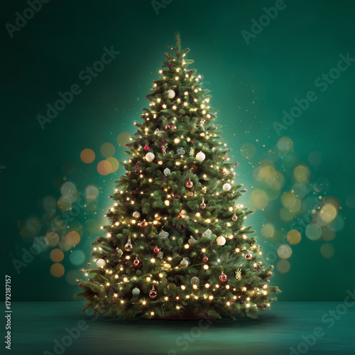 Decorated Christmas Tree With Lights