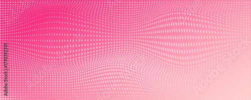 Pink rose halftone pattern. Retro comic gradient background. Pixelated dotted texture overlay. Cartoon pop art faded gradient pattern. Vector backdrop for poster, banner, advertisement