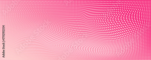 Pink rose halftone pattern. Retro comic gradient background. Pixelated dotted texture overlay. Cartoon pop art faded gradient pattern. Vector backdrop for poster, banner, advertisement