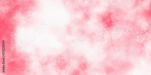 Beautiful abstract color pink texture background on white surface. Grunge and textured banner with free copy space. Modern Red Pink Watercolor Grunge shades background with beautiful natural clouds.	