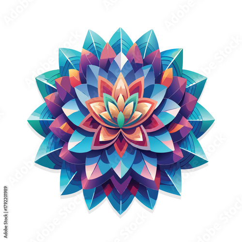 Abstract background with colorful flowers vector illustration ai generated