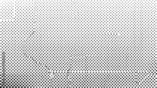 Fondo abstracto de puntos de semitonos en blanco y negro, textura de patrón de ruido visual