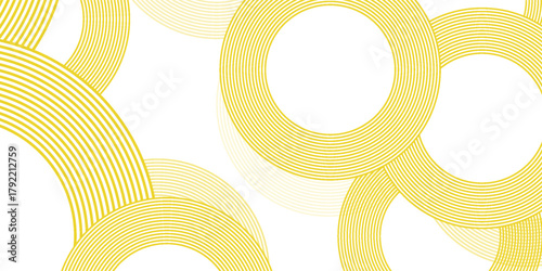 Doodle banner with yellow ramen pattern on white background. Wave abstract pattern vector 10