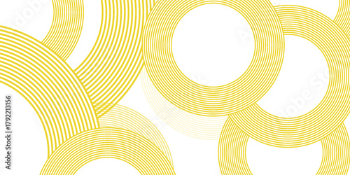 Doodle banner with yellow ramen pattern on white background. Wave abstract pattern vector 10