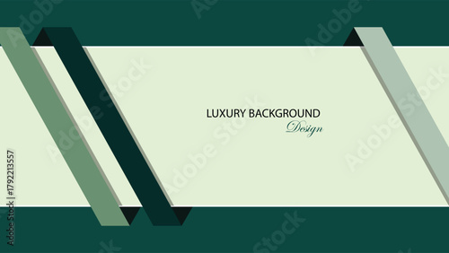 Green abstract background vector design. Modern green background with geometric shape. Suit for banner, backdrop, award, business card, invitation card, presentation, and others