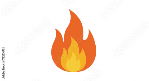 Vibrant Flame Illustration: A Symbol of Energy and Warmth.