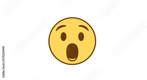 Surprised Emoji Face with Wide Open Mouth and Eyes.