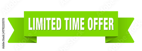 limited time offer ribbon isolated on transparent background. limited time offer ribbon