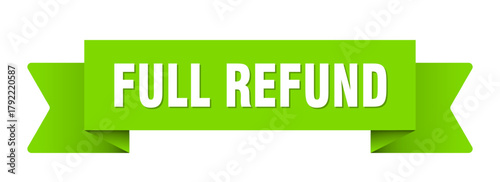 full refund ribbon isolated on transparent background. full refund ribbon