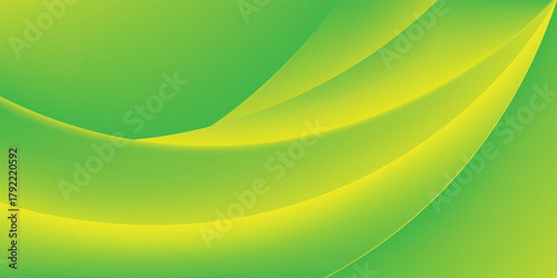 Abstract Blurry Green Yellow Wavy Background Design, Fresh Stylish Green Yellow Background Template Vector