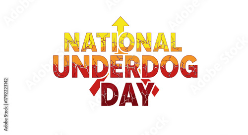 Festive National Underdog Day Celebration Graphic Illustration