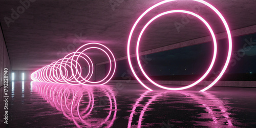 Fototapeta Naklejka Na Ścianę i Meble -  purple neon light