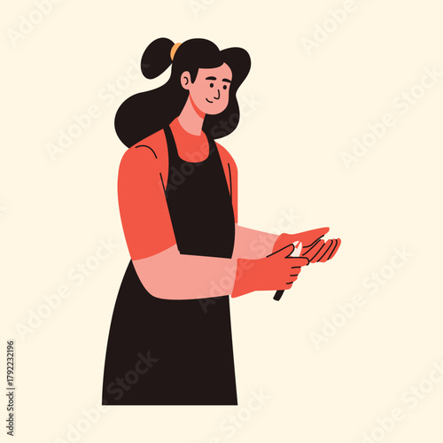 Illustration of an Pet Grooming nail cutting