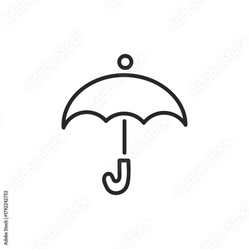 シンプルな傘のアイコン 天気 雨