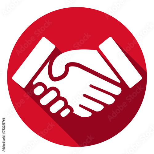 Dynamic handshake icon symbolizing trust and agreement, perfect for business partnerships and collaboration projects
