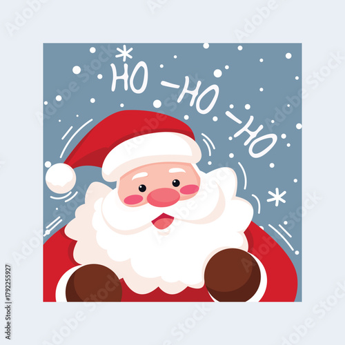 Santa Claus Vector Illustration Saying Ho-Ho-Ho.