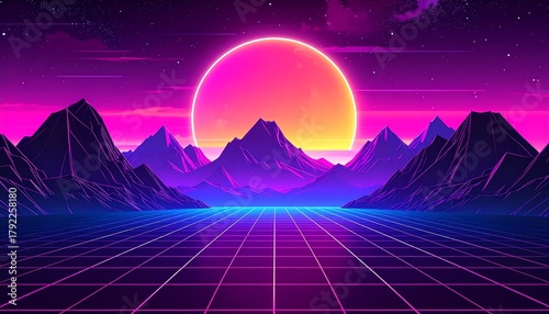 80s Terrain Background and Loop