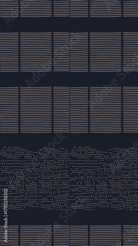 A dark blue background with horizontal lines and dots forming a pattern across the entire surface area