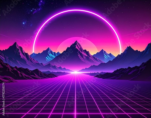 80s Terrain Background and Loop
