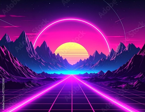 80s Terrain Background and Loop