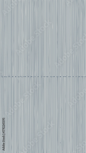 A full frame shot showcasing a corrugated metal sheet with vertical lines and visible fasteners across