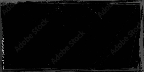 Dark flash video design of a grunge film strip and frame under the night sky