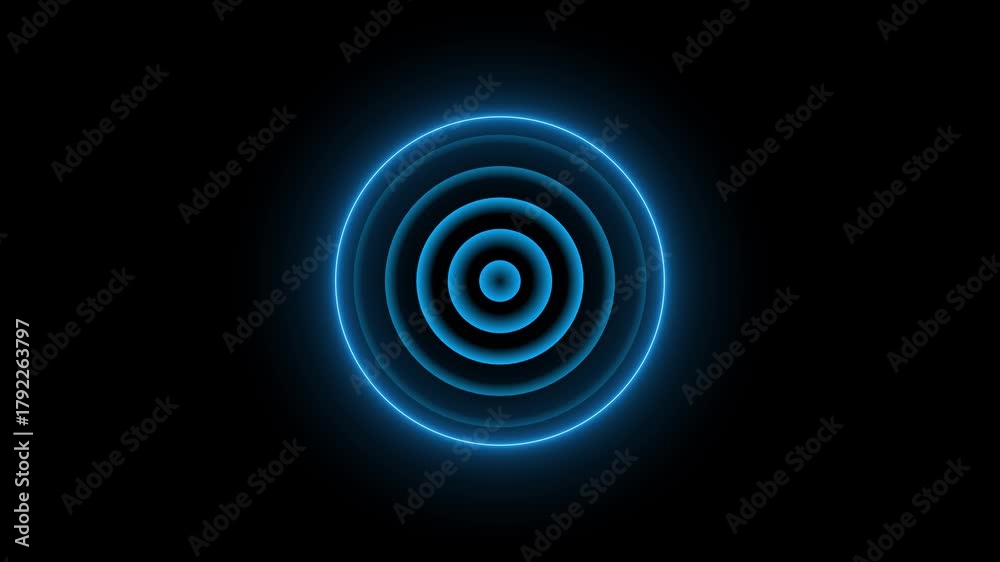 Radio waves spreading on transparent background in Circle Form. Radio waves signal icon in background