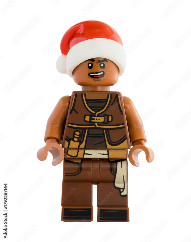 Naklejka premium Dortmund - Deutschland 4. November 2025 - Lego Figur Lysop mit roter Mütze der Serie One Piece - Studio Aufnahme