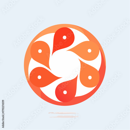 Design a community forum logo with multiple speech bubbles overlapping to form a community circle. Warm colors like orange and coral. Friendly, inclusive, and welcoming aesthetic.
