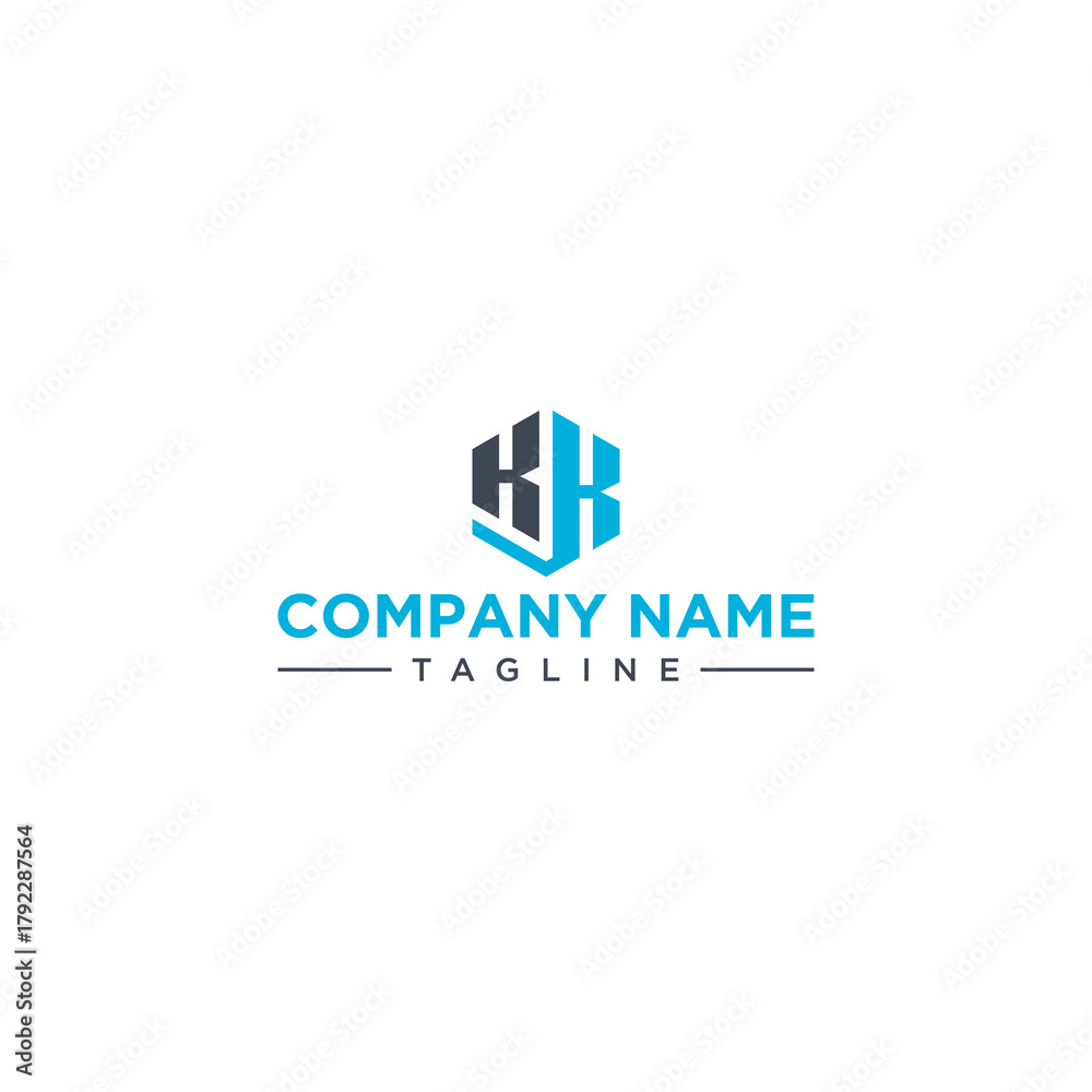 Fototapeta premium KK Hexagon Logo Design Inspirations