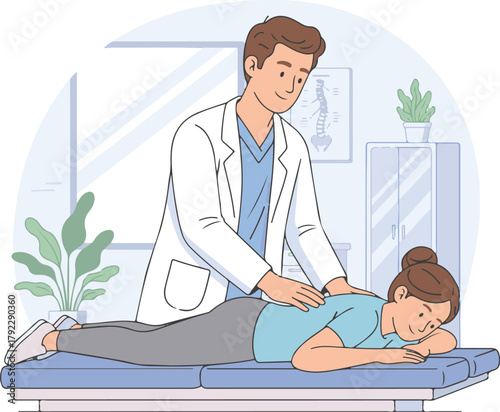 doctor examining a patient