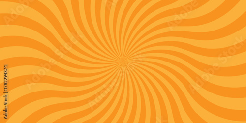 Vector sunburst pattern red and orange background design. Vintage sunrays illustration swirl grunge backdrop line. sun beam vector banner design comic burst gradient concept pattern.	

